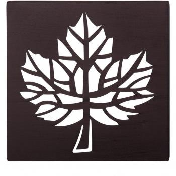 Cuadro Hoja de Planta Metal Marrón - Diseño Moderno, Marco 29,85 x 2,5 x 29,85 cm