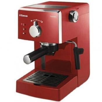 Saeco Poemia - Cafetera espresso manual, para café molido y monodosis ESE, color rojo