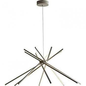 Plafón LED Colgante Shanghai de Aluminio Blanco, 56W, 3000K (luz caliente), 2860lm, dimensiones 113x51,5cm