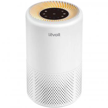 Levoit Purificador de Aire Portátil con Filtro HEPA para Hogar y Oficina, Hasta 20 m2, Temporizador, Luz Nocturna, Libre de Ozono, 3 Velocidades, para Alergia, Tabaco, Caspa de Mascotas, Vista 200