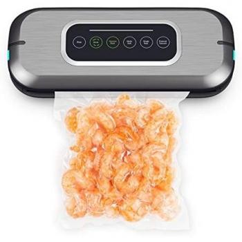 Envasadora Al Vacío Profesional, Sellador al Vacío de Alimentos 6 en 1 Mejorado Para Alimentos Frescos Secos Y Húmedos Con Pantalla Led De Progreso, Función De Vacío Externo Y 10 Bolsas De Vacío