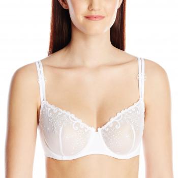 Simone Perele Delice Demi Cup Unlined Underwire Bra - White - Size: 32B