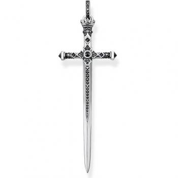 Colgante Espada de Plata Thomas Sabo con Ónix y Circonita Negra