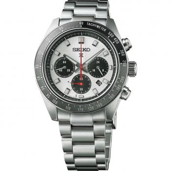 Seiko Prospex Speedtimer Go Large Chronograph Silver Dial Solar SSC911P1 100M Mens Watch