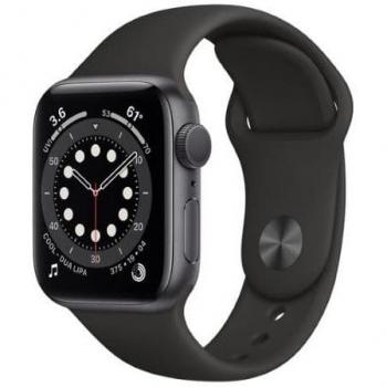 Apple Watch Series 6 44mm GPS + Cellular - Space Grey Aluminium with White Sport Band