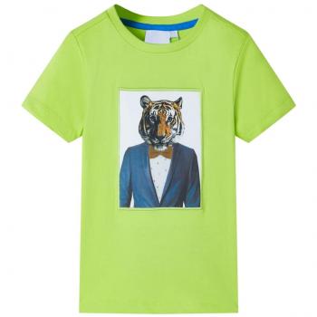 Camiseta de manga corta infantil color lima 104