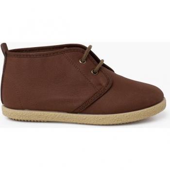 Botas de niños de cuero vegano con cordones
