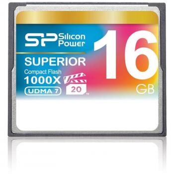 Silicon Power 16GB Superior CompactFlash Card 1000X Speed UDMA 7 with VPG-20 and ECC Function