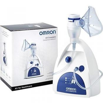 OMRON A3 Nebulizador de aerosol Complete 3 en 1: trata las vías respiratorias altas, medias y bajas, adecuado para resfriados, infecciones, alergias y asma