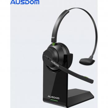 Auriculares Inalámbricos AUSDOM A2302 para Camionero con Bluetooth 5.1, Cancelación de Ruido AI y Soporte de Carga - 50 horas de Autonomía para Centro de Llamadas
