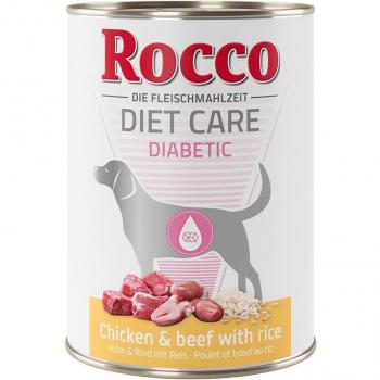 Rocco Diet Care Diabetic Chicken, Beef & Rice 6 x 400 g Wet Dog Food