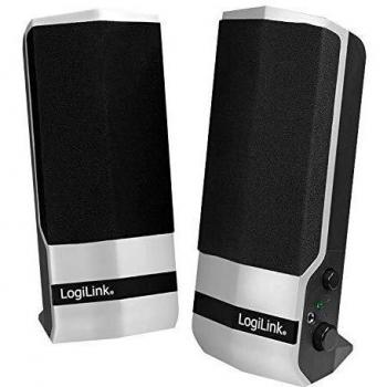LogiLink SP0026 - Altavoz activo, negro/plata