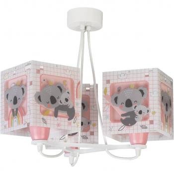 Lámpara de techo infantil Koala rosa