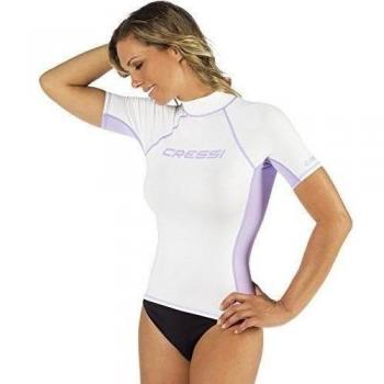 Cressi Rash Guard Camiseta con Filtro de Protección UV UPF 50+, Mujer, Blanco, XS