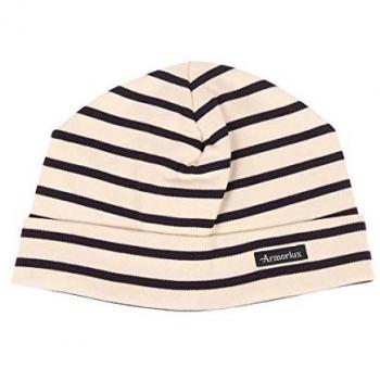 Armor-Lux Treguier Striped Cotton Beanie - Natural-Navy One Size