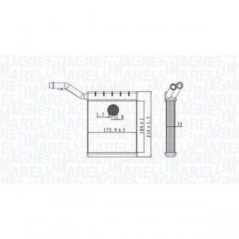 Radiador de calefacción MAGNETI MARELLI 350218480000, intercambiador de calor para interior
