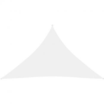 Toldo de vela triangular tela Oxford blanco 4x4x5,8 m