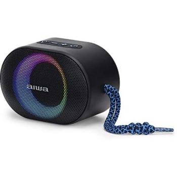 Altavoz Portátil AIWA BST-330BL Negro y Azul Bluetooth 10W Autonomía 10 Horas Aux-In