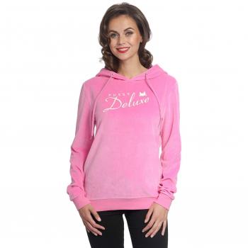 Pussy Deluxe Classic Velour Jersey con Capucha Mujer Rosa XXL