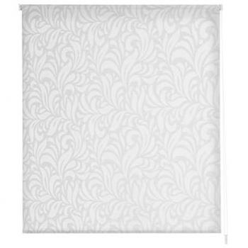 Estor Enrollable Translúcido Jacquard Blanco MYRCELLA 110 x 255 cm Fácil Instalación para Ventanas y Puertas