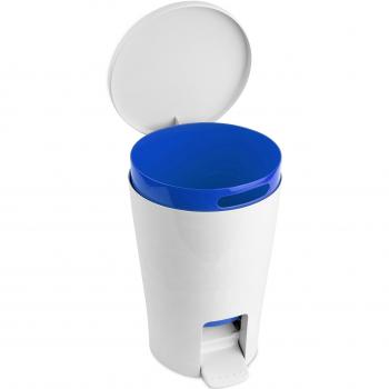 Tatay Papelera Baño con Pedal Diabolo, 5L de Capacidad, de Polipropileno, Interior Extraíble, Libre de BPA, Color Azul, Medidas 19 x 21 x 28.2 cm