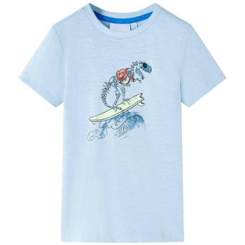 Camiseta infantil azul claro talla 92