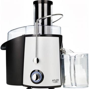 Licuadora y Extractor de Jugos Adler AD 4128 Blanco/Negro con Potencia de 1000W y Capacidad de 1L