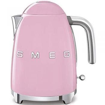 Smeg Hervidor KLF03PKEU Linea años 50, 2400 W, 1 Fluid_Ounces, Acero Inoxidable, Rosa