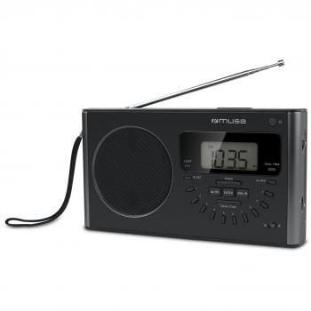 Muse M-089 R - Radio Portátil con Pantalla LED, Sintonizador de Bandas FM y MW, Color Negro