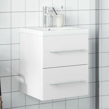 Mueble de baño con lavabo integrado blanco Vidaxl