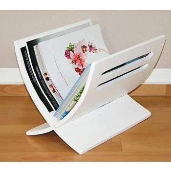 Revistero de madera blanco 30x29x36 cm DIV06001