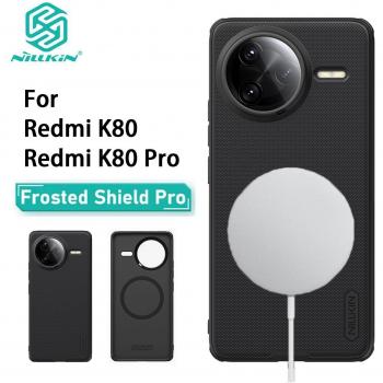 Nillkin Super Frosted Shield Pro Magnetic Shockproof Case for Xiaomi Redmi K80 Pro and Poco F7 Black