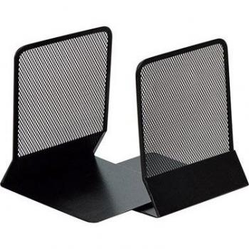 Apoyalibros metalico sujetalibros negro - juego 2 Unidades - -135x152x165 mm.