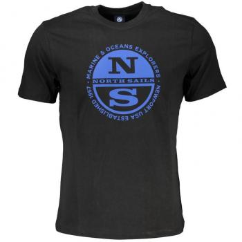 North Sails Black Cotton T-Shirt - XXL