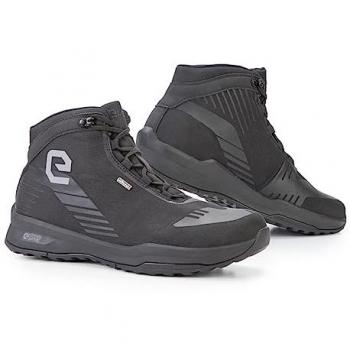 Eleveit Zapatillas de Moto Town WP Negras con impermeabilidad, suela antideslizante, refuerzos en tobillos y puntera, diseño urbano y estilo moderno