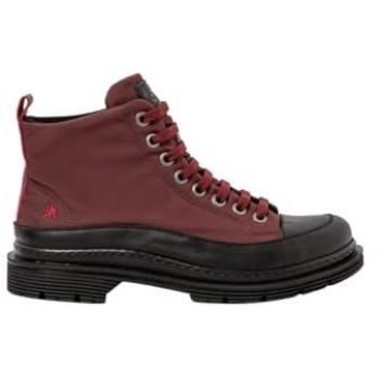 Botines Unisex Art 1895 Burdeos-Black, Cordones, Casual, Altura 3 a 5cm