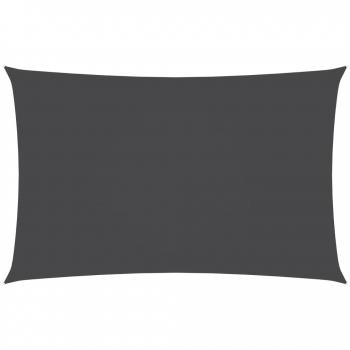 Toldo de vela rectangular tela oxford gris antracita 4x7 m