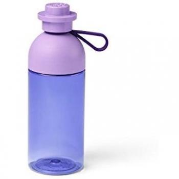 Botella de LEGO, botella de agua transparente, 500 ml, apta para hielo, lavanda