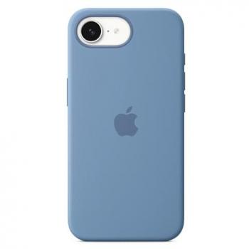 Funda de silicona Apple para iPhone 16e, Azul invierno