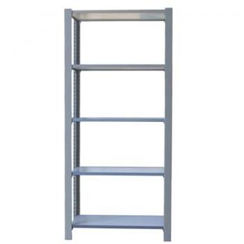 Estantería Simon Rack Librería Oficina, 2100x900x400 mm, 5 Alturas, Bandejas Madera, Estilo Industrial, Gris/Blanco
