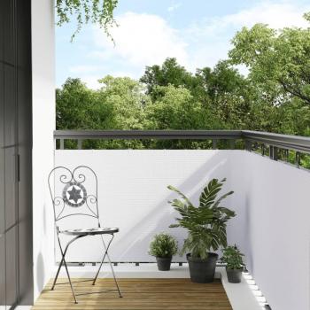 Toldo para balcón ratán sintético 400x80 cm color antracita, marrón y negro, marrón claro - perfecto para plantas y animales, múltiples usos malla para ventilación, seguridad, ventana, jardín