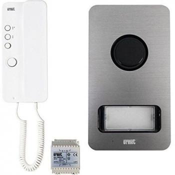 Kit Citofónico Urmet 4+N Monofamiliar y Bifamiliar con Pulsantiera Mikra 1122/601