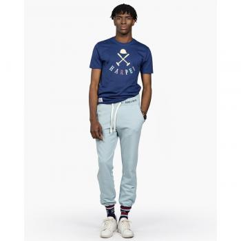 Harper & Neyer - Pantalón deportivo de alta calidad para hombre, estilo jogger slim en color azul claro.