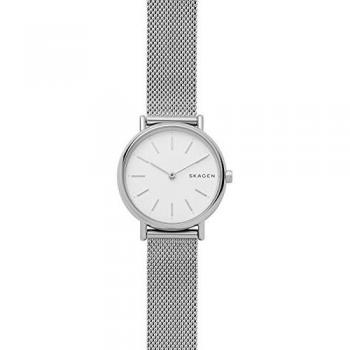 Skagen Signatur Lille, reloj de dos manos para mujer, tamaño de caja de 30 mm, al menos 50% de acero inoxidable reciclado
