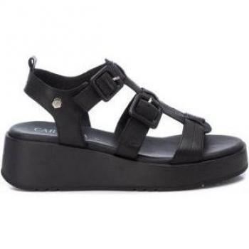 Sandalia con cuña Carmela 160833 para mujer en color negro