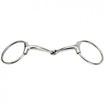 Horka articulado sueltos anillo bridón Plus SS 14 mm, metalizado, 14,5 cm