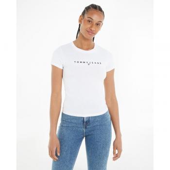 Camiseta TOMMY HILFIGER DW0DW17361YBR Manga Corta Mujer Blanco