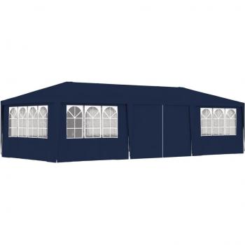 vidaXL Professional Party Tent with Side Walls 4x9 m Blue 90 g/m