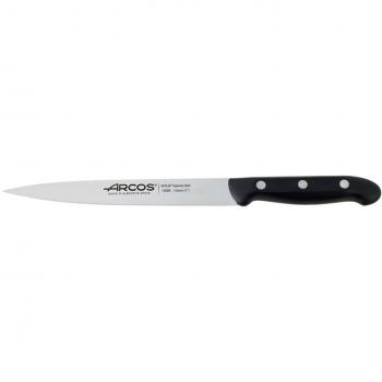 ARCOS Maitre Cuchillo de Lenguado - 170 mm Hoja Flexible Acero Inoxidable Nitrum Filo Liso Mango Polipropileno Negro