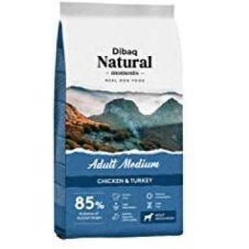 DIBAQ NATURAL MOMENTS Adult Medium. Alimento Natural para Perros Adultos de Raza Mediana de Pollo y Pavo. 3 Kg.
